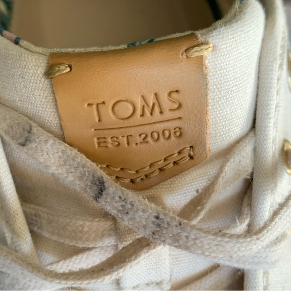 TOMS Birch Heritage Travel Lite Canvas Lace Up Sneaker Size 9 Natural Canvas - Picture 9 of 16